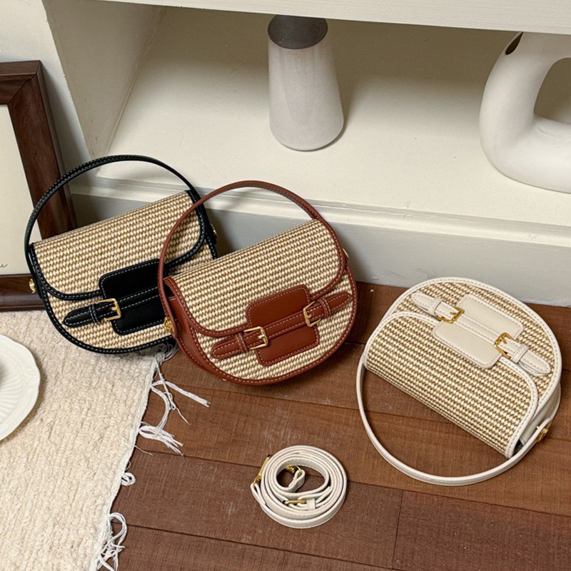 England Style Mini Straw Saddl - Women Bags Luxury ulasan dan harga