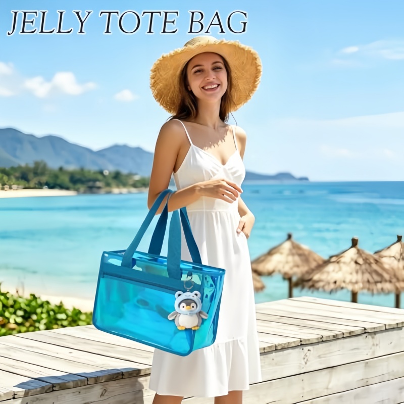 Iridescent Clear Beach Bags Wa - Jelly Bag Clear Pvc ulasan dan harga