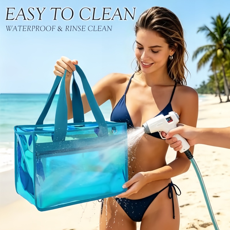 Iridescent Clear Beach Bags Wa - Jelly Bag Clear Pvc ulasan dan harga