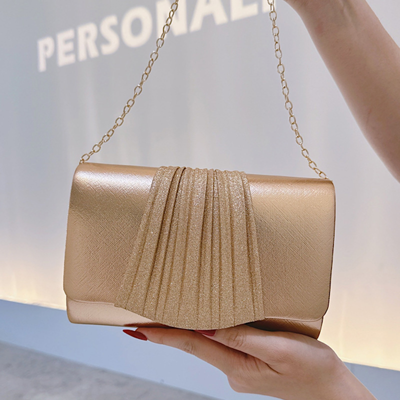 Golden Small Evening Clutch Ba - Women Bags Gold ulasan dan harga