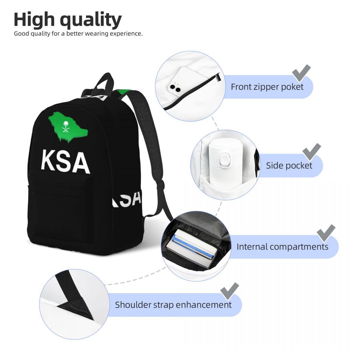 Made In Saudi Arabia Flag And  - Women Bags Ksa ulasan dan harga